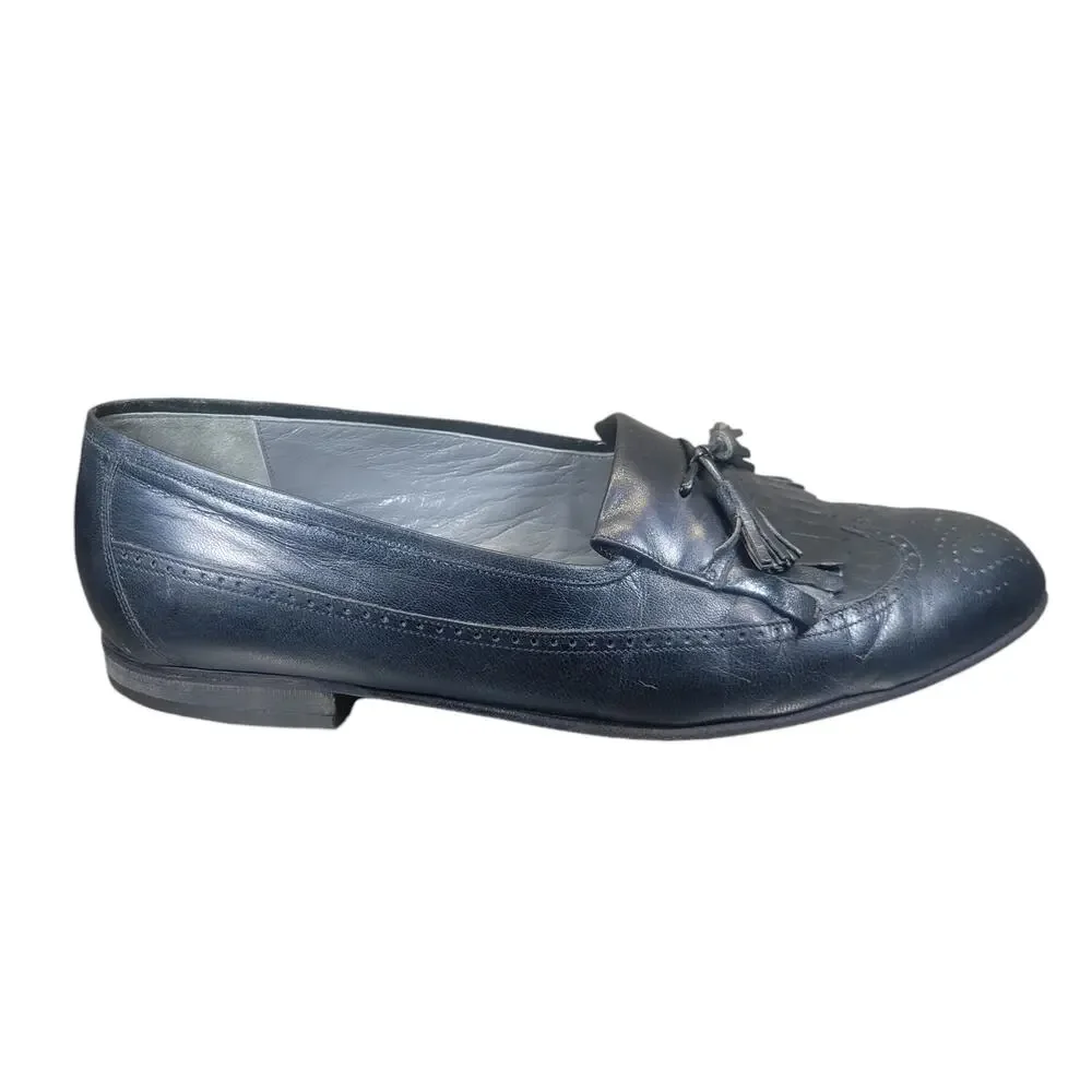 Designer Collection‎ by Florshein Blue Tassel Loafers Men's 10 Made In Spain